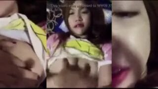 Asian teen has a beautiful small tits