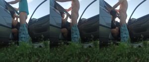 Dogging wife outdoor sex with stranger