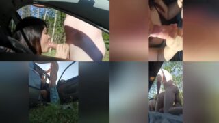Dogging wife with stranger in car