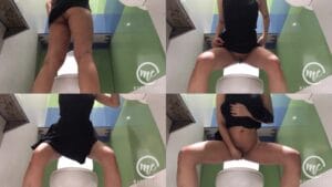 Japanese Teen Urinates in A Public Toilet