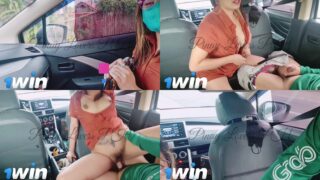 Paid for a taxi with a blowjob and fucked, his Cumming in my pussy ｜ in the car ｜ outdoors road