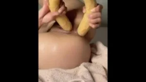 Sexy Beauty Tries Double Penetration with double dildo