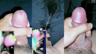 Making Daddy piss and cum during video call sex. Put that in my mouth next time.