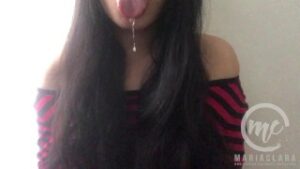 Requested Video： Maria Clara Eating Chocolates – Tongue Fetish And Food Porn