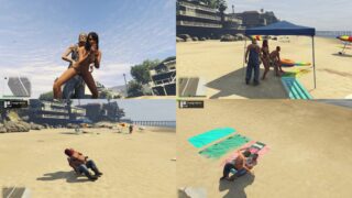 Old man fucked random chicks in the beach