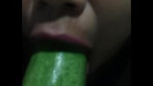 Cucumber blowjob pinay