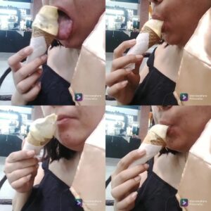 EATING and LICKING ice cream like your COCK⧸ YUMMY⧸ COLD ON MY TONGUE⧸ model rebecca